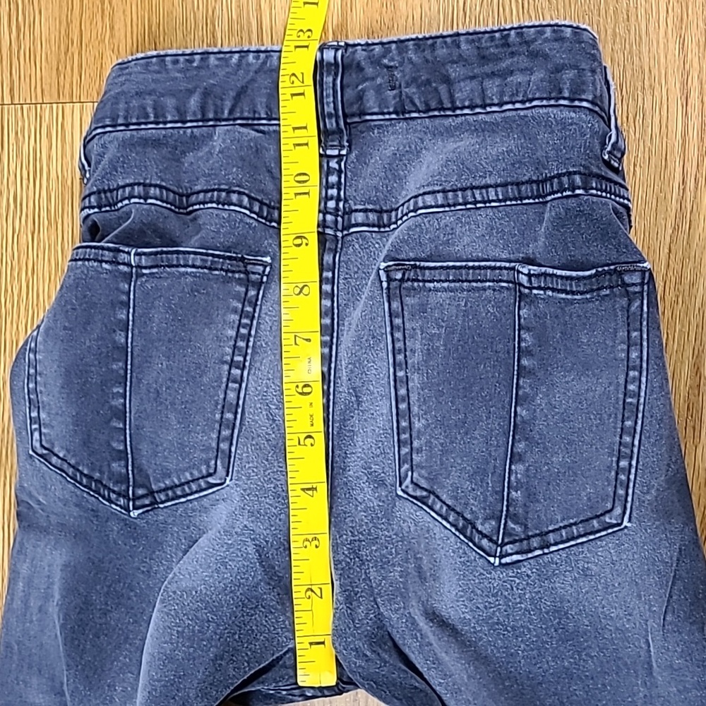 FREE PEOPLE 27x25 SKINNY STRECH ZIPER CUFFS PRE-OWNED WOMENS, GIRLS PANTS - Picture 3 of 8